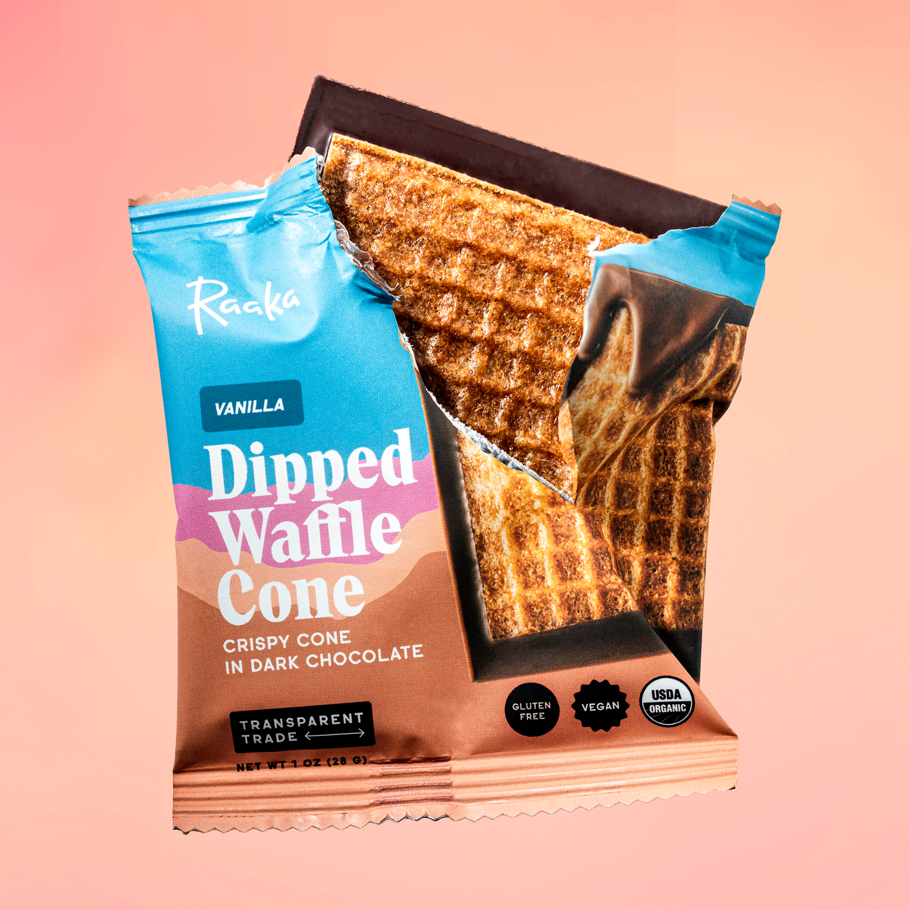 Vanilla Dipped Waffle Cone - Bright Coordinated Cone Assortment