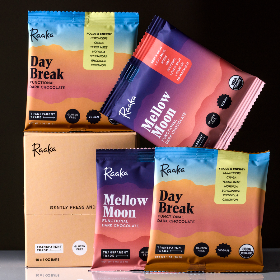 Functional Dark Chocolate Mixed Box of 10 - Airy Handpicked Box Assortment