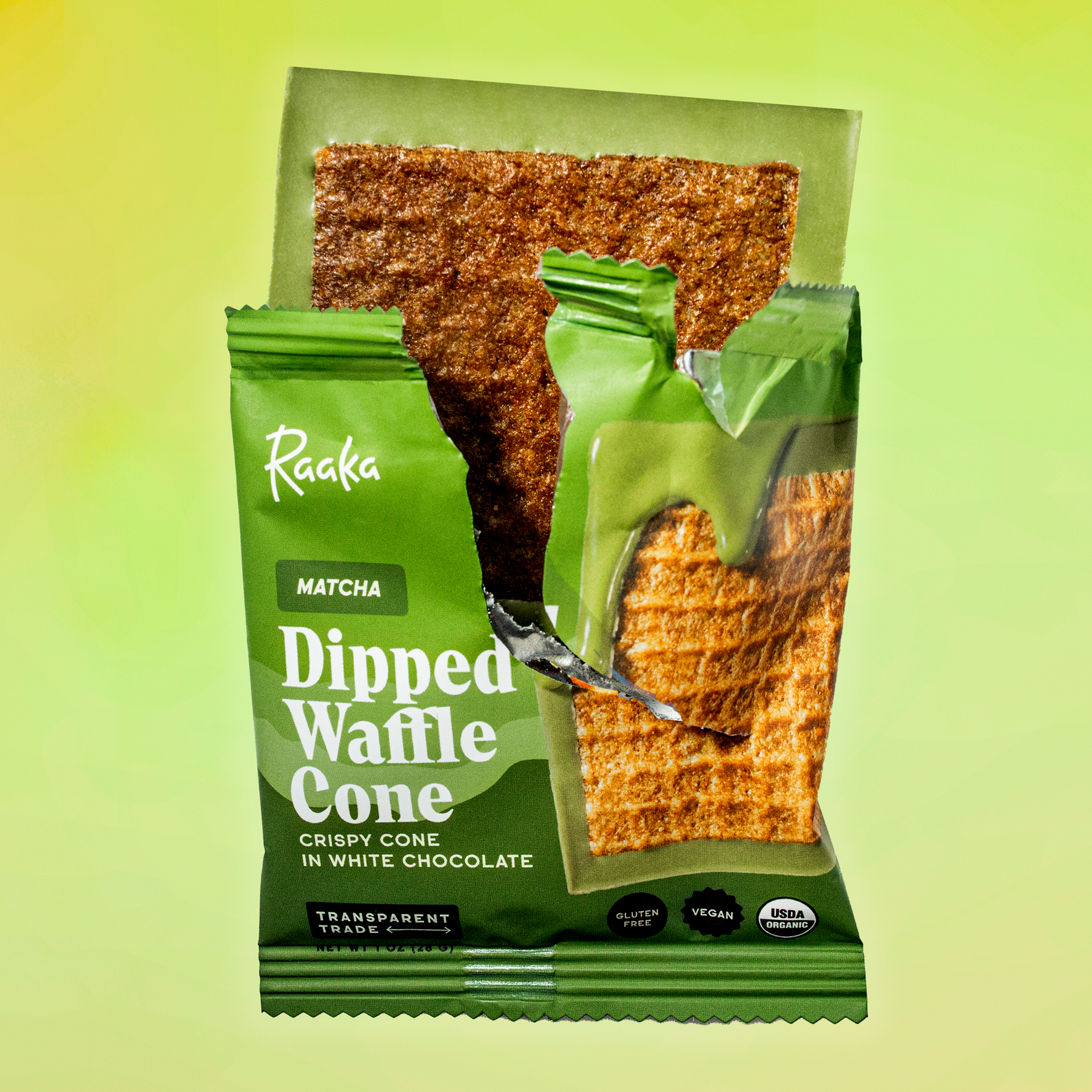 Matcha Dipped Waffle Cone - Bright Editorial Cone Assortment